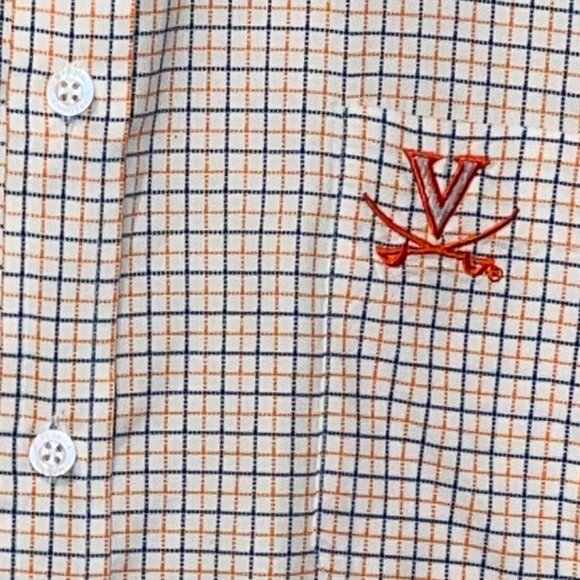 VIRGINIA CAVALIERS MEN'S LONG SLEEVE BUTTON UP DRESS SHIRT SIZE XL 43-44 - Picture 6 of 12